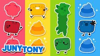 We are Farting Marshmallows  Colorful Poo Poo + More  Color Songs for Kids  JunyTony
