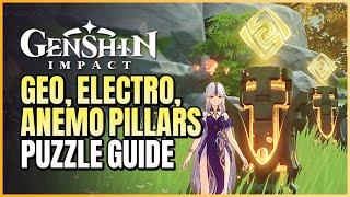 All 3 Elemental Pillars Puzzle Guide In Pudding Isle Anemo Geo Electro  Genshin Impact 2.8