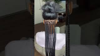 Triangle Part Knotless Braids + Butt Length 