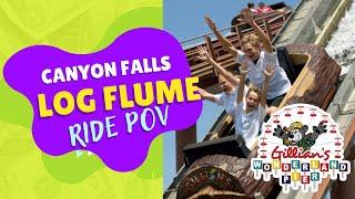  Canyon Falls Log Flume POV Feel the Spills and Chills Firsthand
