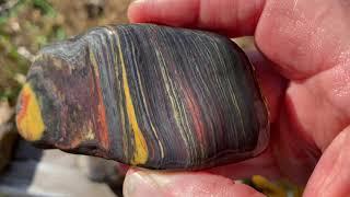 Wyoming Stone Ranger Rainbow Banded Iron Rockhounding