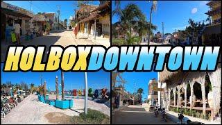 HOLBOX Island DOWNTOWN walking tour - Isla Holbox - Mexico 4k