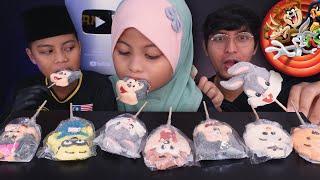 PELIK TAPI SEDAP GUMMY SOFTPOP CANDY KARAKTER LOONEY TUNES FROZEN & MINIONS  MUKBANG MALAYSIA