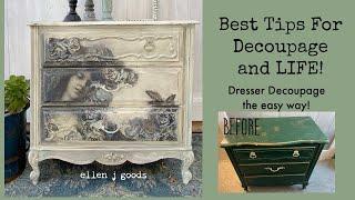 Very Best Tips and Tricks for Decoupage and LIFE Fix mistakes and minimize wrinkles 