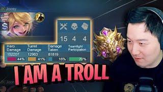 I pick troll Layla solo rank  Mobile Legends