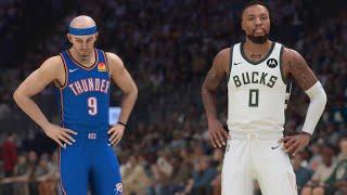 NBA OKLAHOMA CITY THUNDER vs  MILWAUKEE BUCKS NBA 2K25 GAMEPLAY PS5