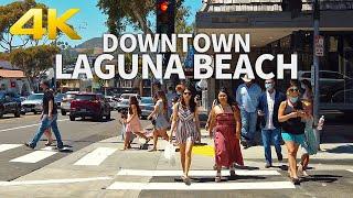 LAGUNA BEACH - Walking Downtown Laguna Beach Orange County California USA Travel 4K UHD