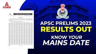 APSC Prelims Result 2024  APSC Result 2023-24  APSC Prelims Cut Off 2024