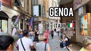 Genoa Italy  Walking Tour part 2 July 5 2024 4K 60fps