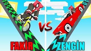 ZENGİN ARABA RAMPA VS FAKİR ARABA RAMPA  - Minecraft