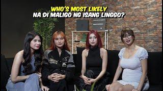 Whos most likely to? Rojean Delos Reyes Bianca Yao Een Mercado Ann Mateo