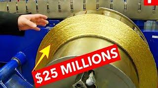 HYPNOTIC Video Pure Gold Manufacturing Process Modern Melting Gold Bars Casting Method & CNC Gold