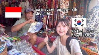 korean girl  REACTION first time entering BALI  -Vlog sightseeing street food