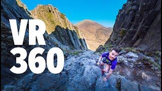 Insta360 One RS VR 360 Video 5.7k- Climbing The Devils Coach Road Gully in REAL TIME