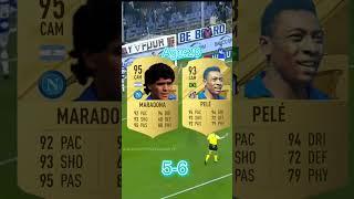 Maradona Vs Pelé in all Fifas #viral #football #foryou #shorts #youtube  #feed #fifa #maradona #pele