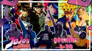 Jojos Bizarre Adventure Openings 1-10 REACTION What Anime Has The Best Ops?  Anime OP Reaction