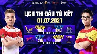 V GAMING vs BURIRAM UNITED ESPORTS  DTAC TALON vs SAIGON PHANTOM - Tứ kết AWC 2021 - Ngày 1.7