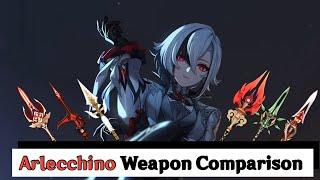 Arlecchino Weapon Comparison  C0 Arlecchino Build Guide  Genshin impact