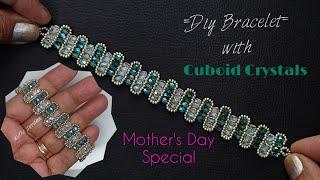 Mothers Day BraceletChokerBeaded Crystal BeltJewellery making easy tutorialDiy