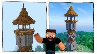 Средневековая башня в Майнкрафт - Как построить башню Minecraft