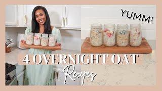 OVERNIGHT OATS 4 WAYS  HEALTHY & EASY  LoveLexyNicole