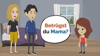 Deutsch lernen  Paul betrügt die Mutter von Mia?  Wortschatz und wichtige Verben