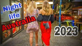  South Australia nightlife Adelaide  Sunday walk 2023 4K  Hindley street