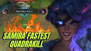 SAMIRA FASTEST QUADRAKILL 21-1 IN SEASON 12  WILD RIFT