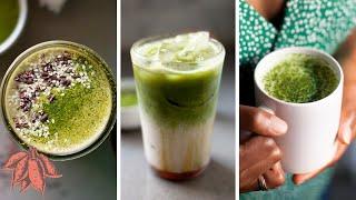 BEST MATCHA LATTE  4 vegan matcha drink recipes