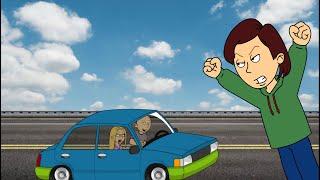 Classic Caillou Takes His Drivers TestFailsGrounded