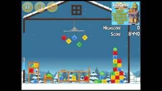 Angry Birds Chrome Seasons Greedings Bonus Level 1 Walkthrough 3 Star