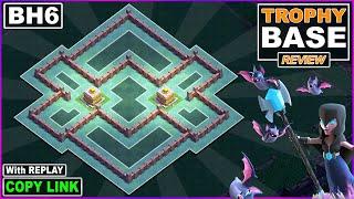 NEW BEST Builder Hall 6 Trophy Base Defense 2022 with COPY Link  COC BH6 base - Clash of Clans