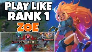 Rank 1 Zoe shows you how to play Zoe flawlessly Zoe Pentakill  Challenger Zoe - League of Legends