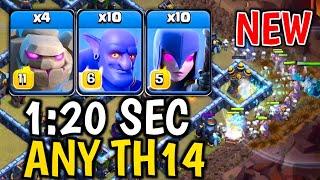 Th14 Golem Bowler Witch Attack With 10 Zap Spell  Best Th14 Attack Strategy in Clash of Clans