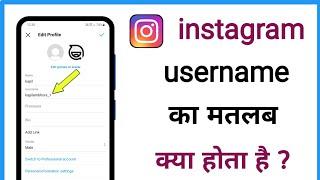 instagram mein username matlab kya hota hai