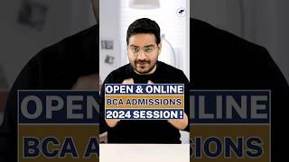 IGNOU BCA Admissions 2024 Online & Distance BCA Registrations Open #shorts #bca #ignoubca #2024