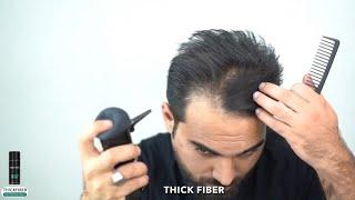 How to cover up thin & receding hairline by Hair Building Fibers  THICK FIBER