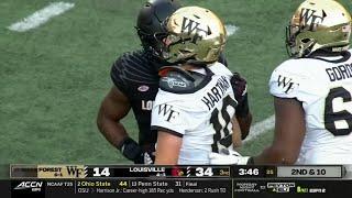 Wake Forest turns it over 6 times in ONE QUARTER vs Louisville...