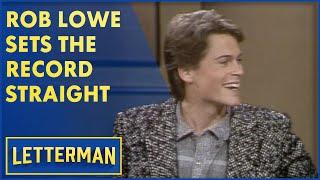 Is Rob Lowe Embarrassed By Being A Cover Boy?  Letterman