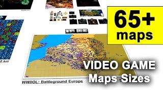 VIDEO GAME Maps Size Comparison  2021 