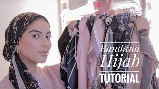 Bandana Hijab Tutorial  4 Square Silk Hijab styles