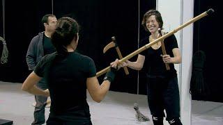 Milla Jovovich Training Stunts for «‎Resident Evil 5 Retribution» Behind The Scenes