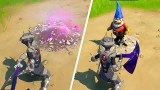 Dig up Gnomes from Fort Crumpet and Pleasant Park - Fortnite Week 5 Challenge