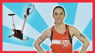 Sporty Spice takes on the Sport Relief Exercise Bike Challenge