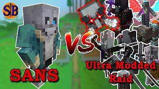Can SANS defeat the Ultra Modded Raid  1.19  Minecraft Mob Battle