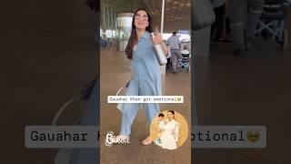 #gauaharkhan gets emotional at the airport as she is traveling without son Zehaan. #shorts