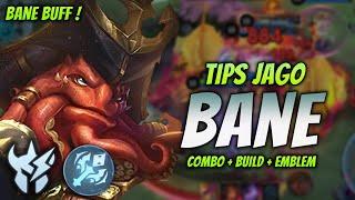 CARA MAIN BANE BUFF  BUILD & EMBLEM BANE TERSAKIT 2024   BANE JUNGLER GAMEPLAY