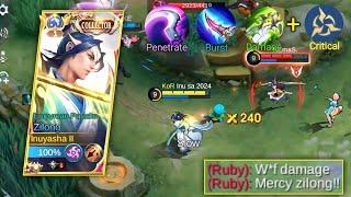 BUFFED ZILONG NEW ONE SHOT BUILD REAL DAMAGE BUILD