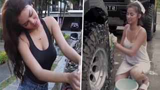 Who did it better? Car wash vlog nina Ivana Alawi at AJ Raval pinagkukumpara ngayon ng netizens.