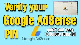 Google AdSense Pin  How To Verify Google Adsense Pin Verification 2020